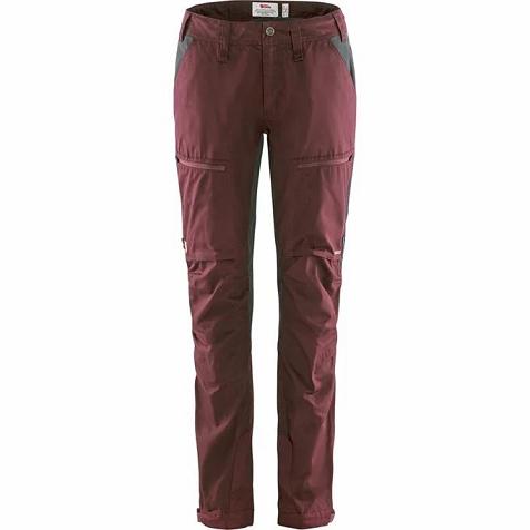 Fjallraven Abisko Hiking Pants Red Singapore For Women (SG-713070)